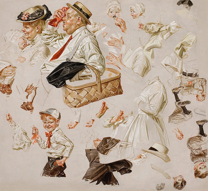 J.C. Leyendecker - Study for the Saturday Evening Post cover, July 3