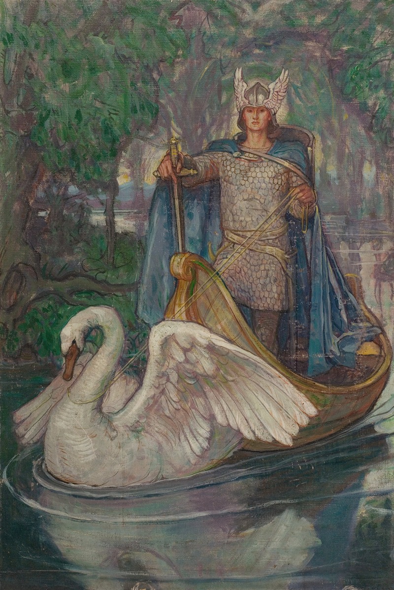 Violet Oakley - Lohengrin, Knight of the Swan book cover