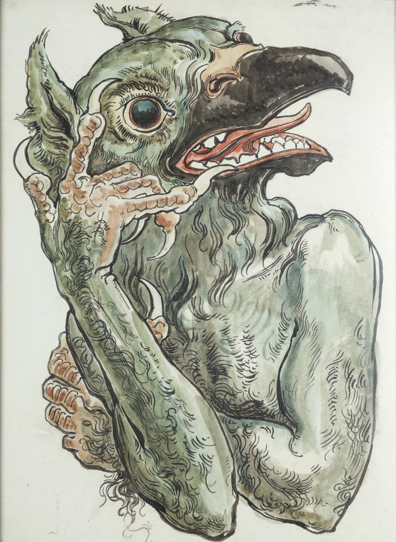 Jan Matejko - Devil with a bird’s head