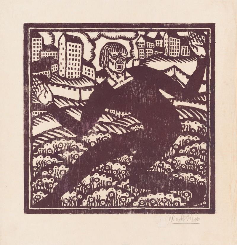 Design for fine art print, 'The Mad Dancer'.] [Woodcut print by Winold ...