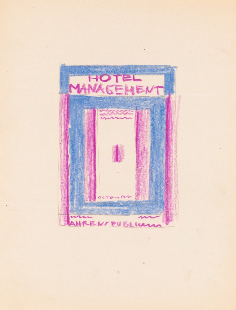 Winold Reiss - Designs for cover of Hotel Management Magazine.] [Blue and purple cover design