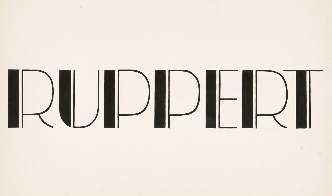 Winold Reiss - Typographical studies for Ruppert Beer