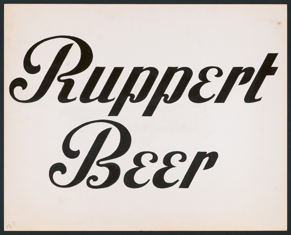 Winold Reiss - Typographical studies for Ruppert Beer