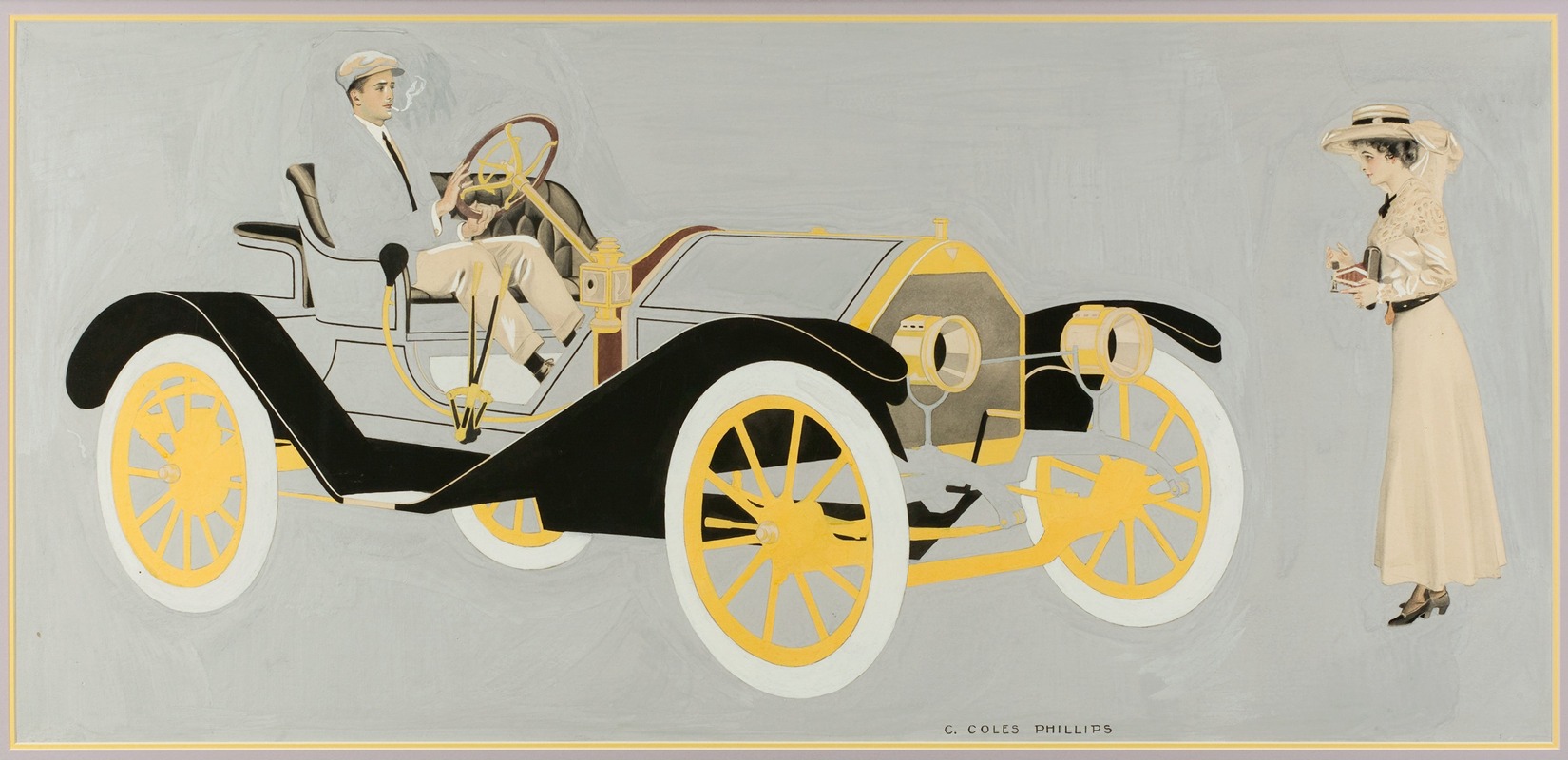 Coles Phillips - Model 20 Hudson Motor Car, ad illustration