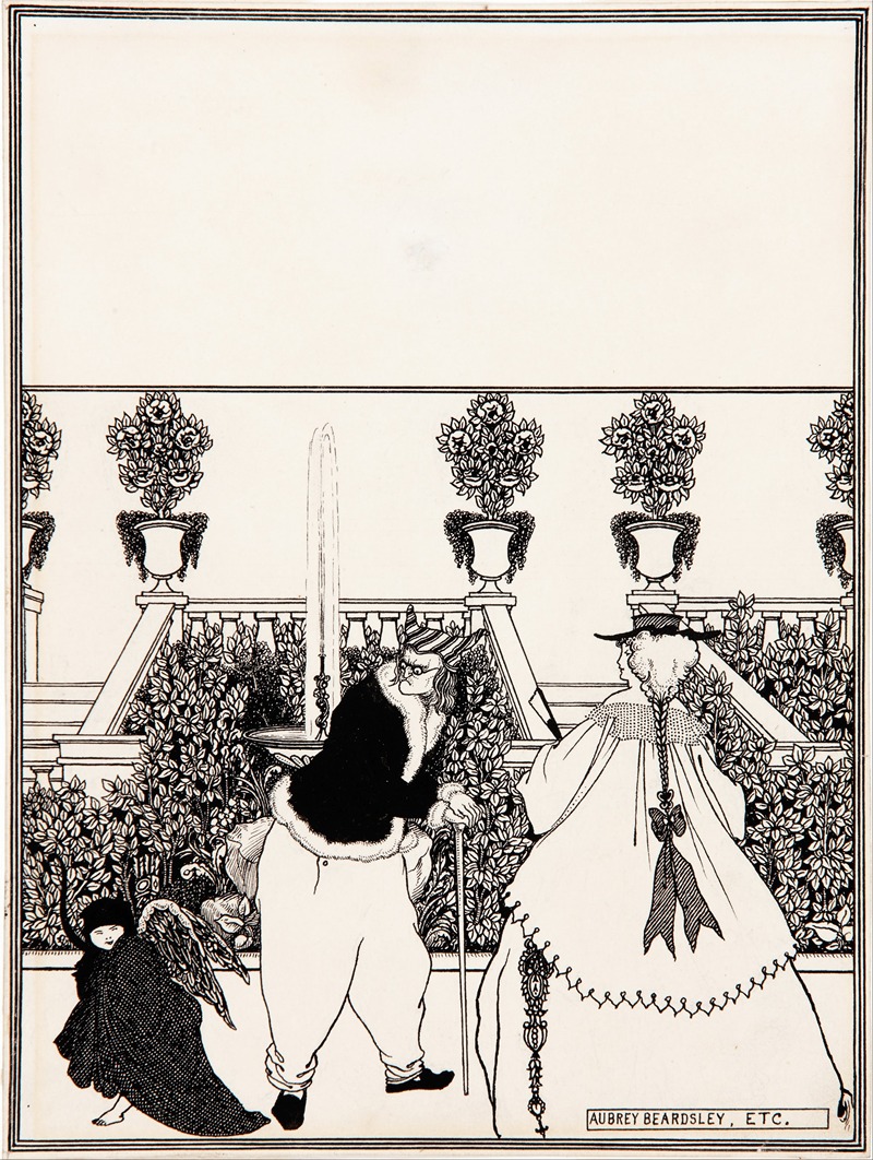 Aubrey Vincent Beardsley - The driving of Cupid from the garden