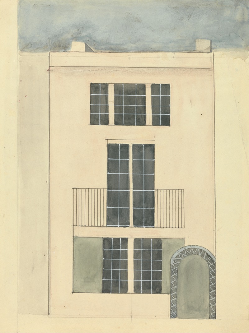 Edward Francis Burney - Elevation of a House