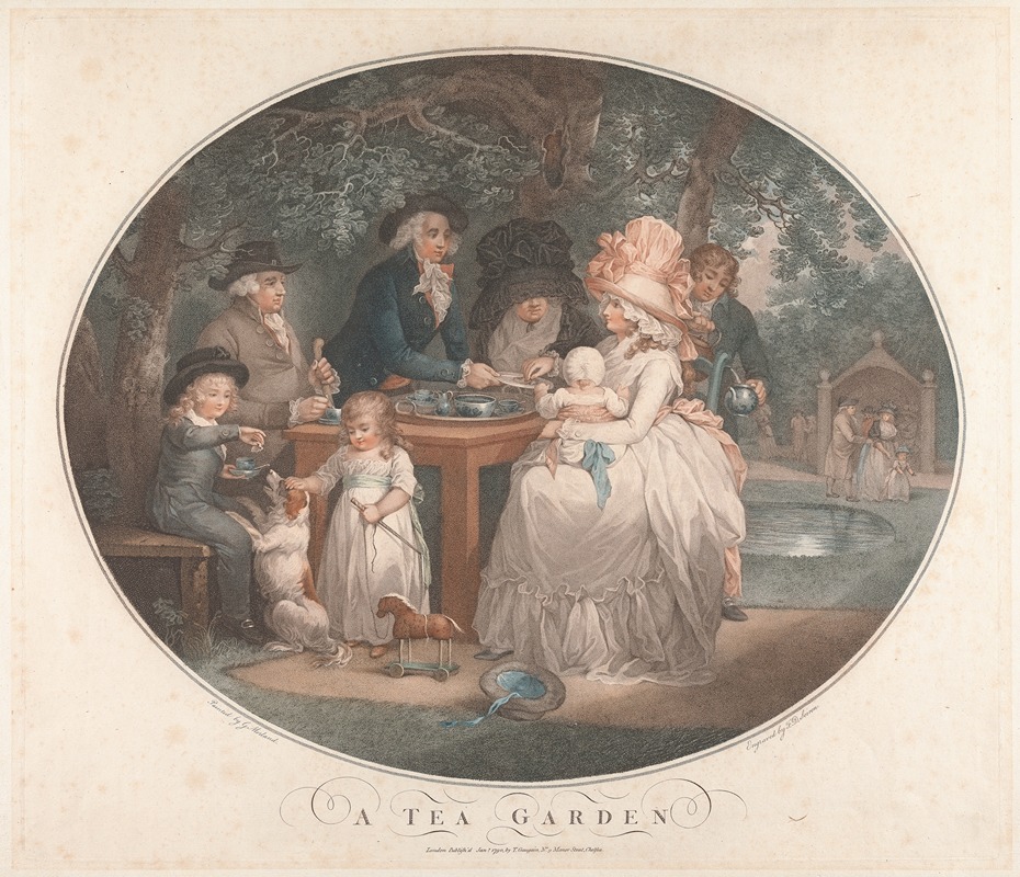 George Morland - A Tea Garden