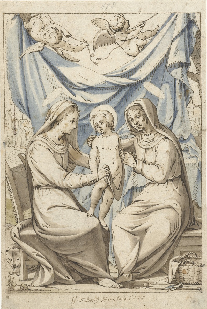 Gerard ter Borch - De Maagd Maria met kind en de Heilige Anna