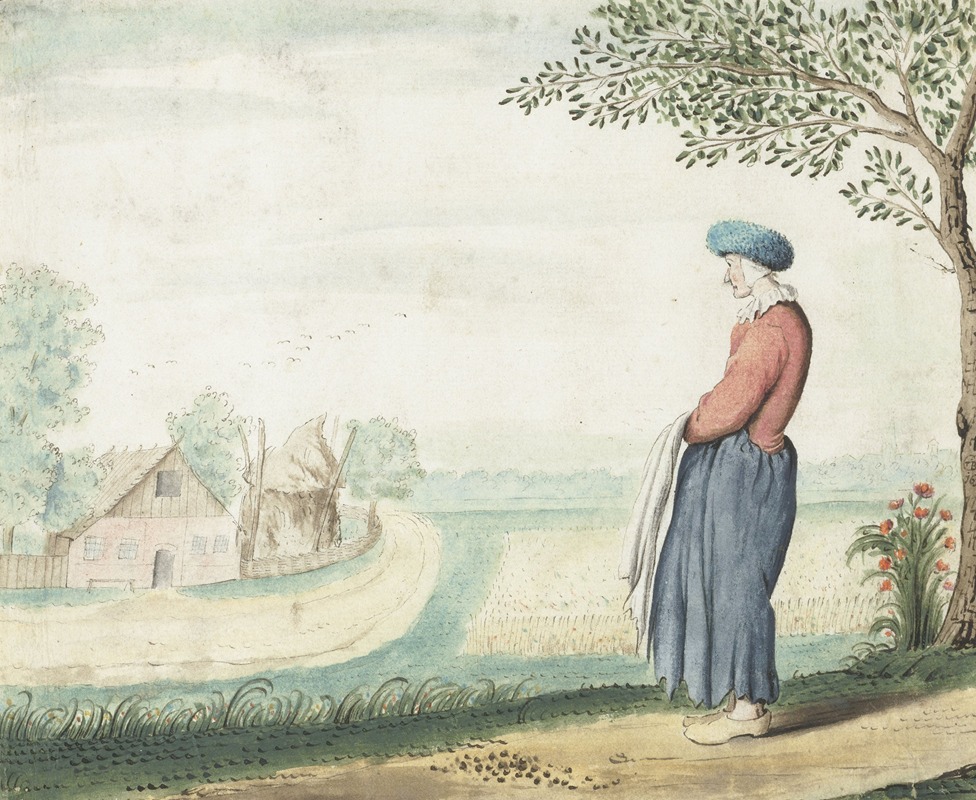 Gesina ter Borch - Boerenvrouw in een landschap