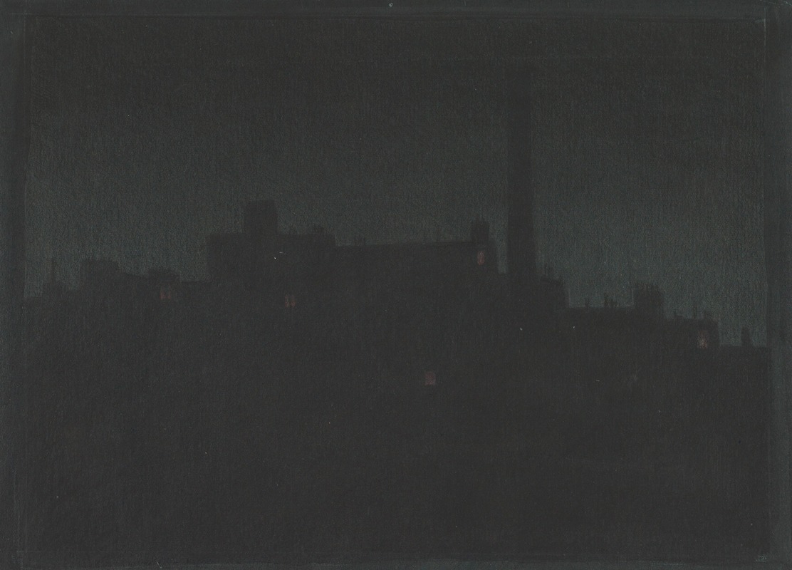 Herbert Crowley - Industrial Buildings At Night