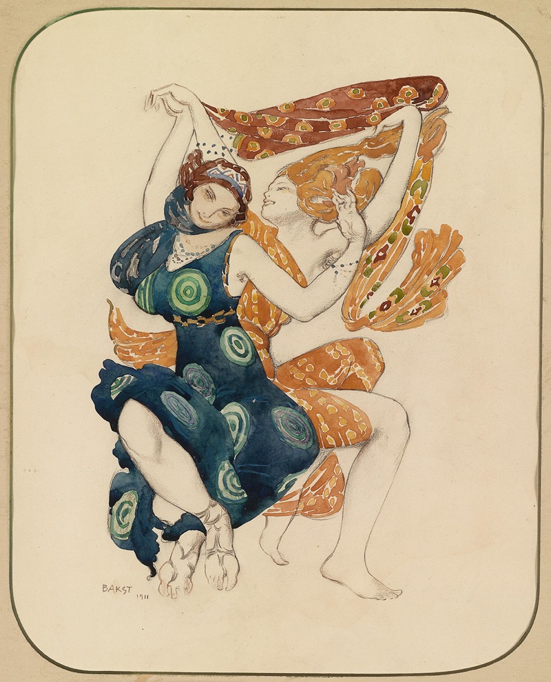 Léon Bakst - Costume for Narcisse by Tcherepnin