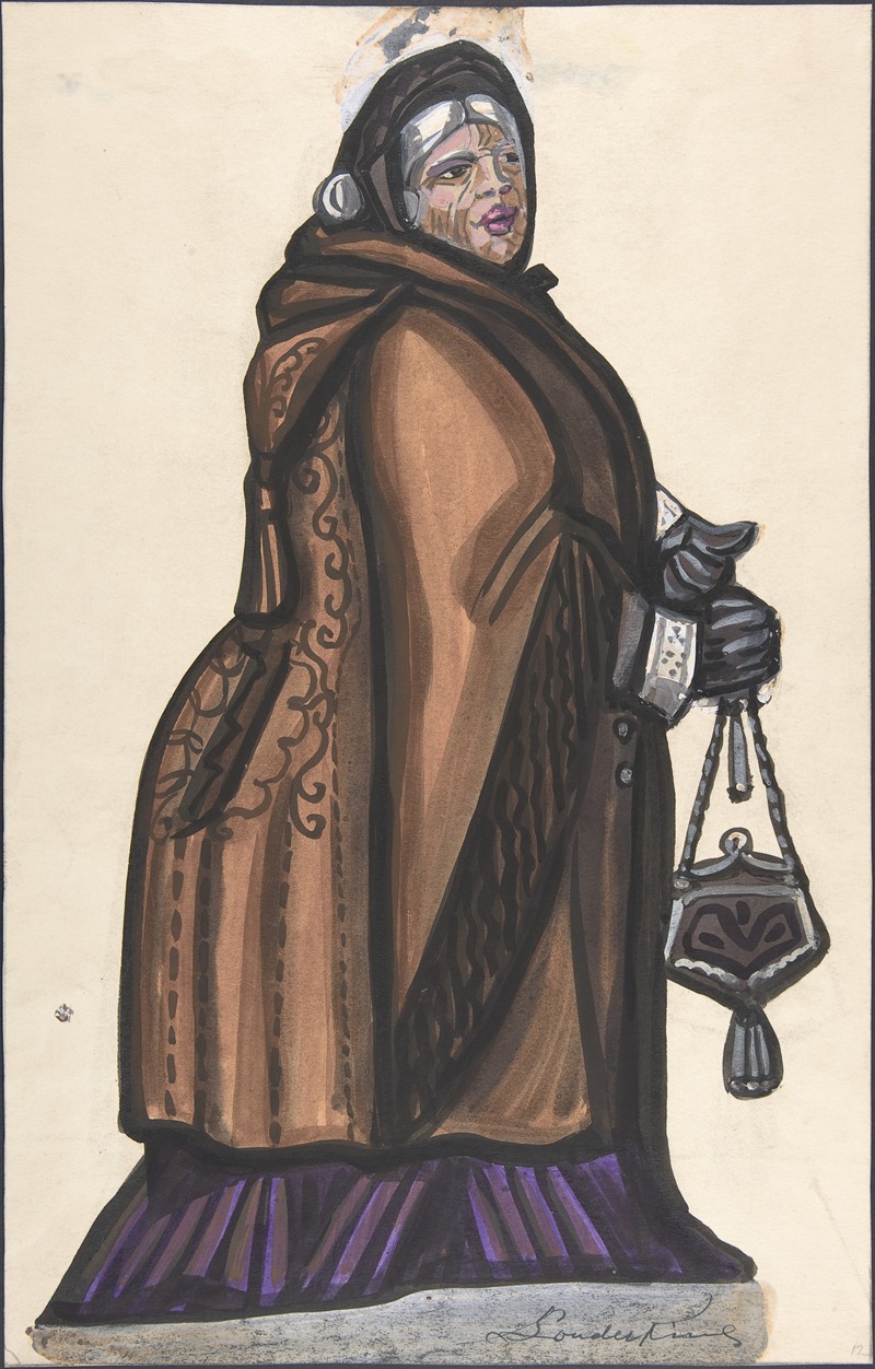 Sergey Yurievich Sudeikin - Old Woman in a Brown Coat