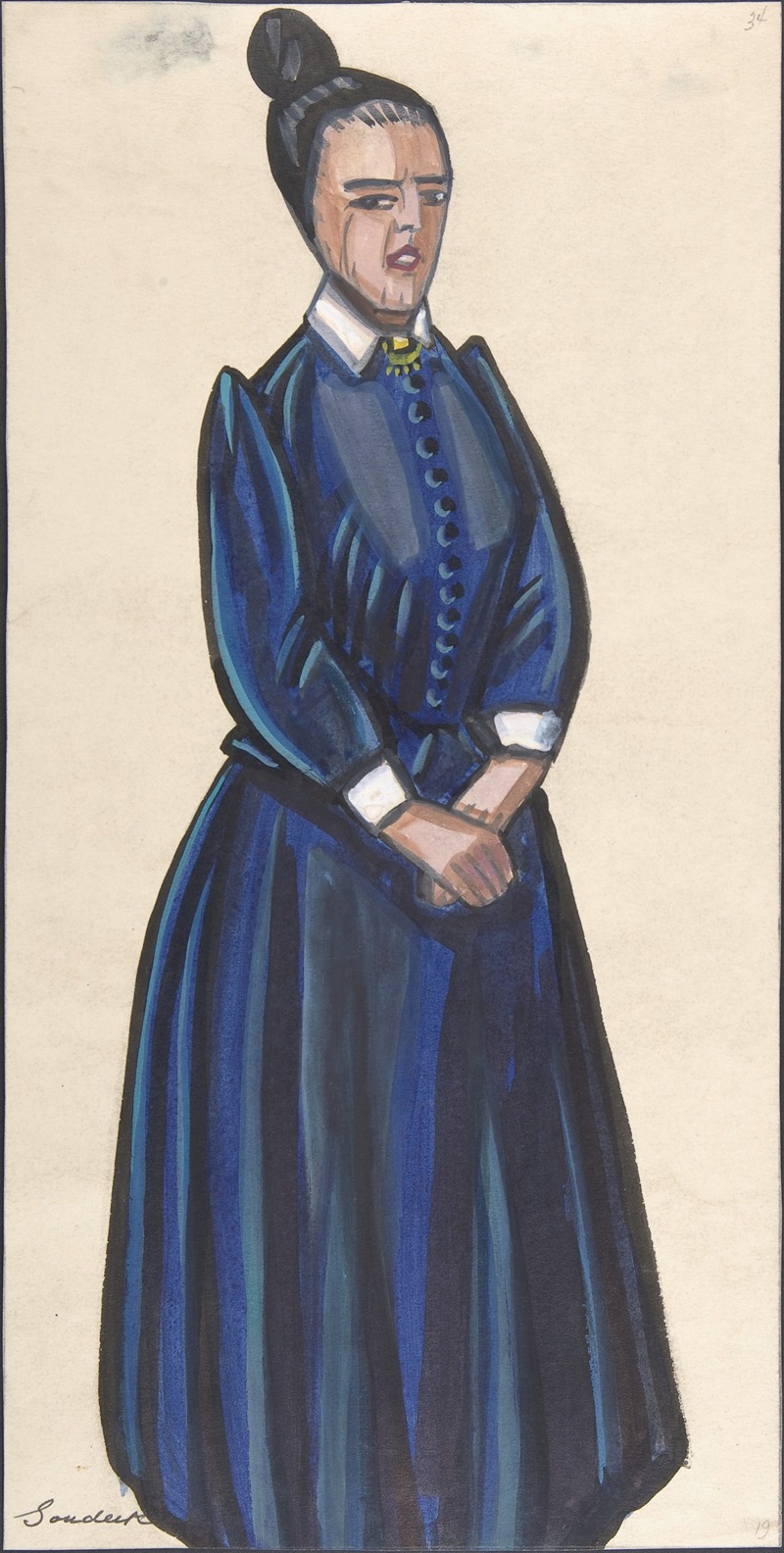 Sergey Yurievich Sudeikin - Woman in blue dress
