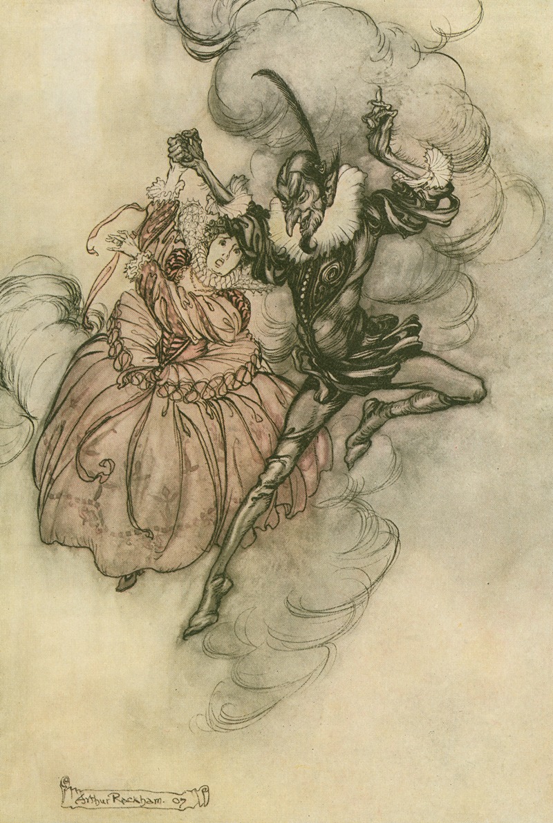 Arthur Rackham - A grand pas de deux performed in the very first style by these two.
