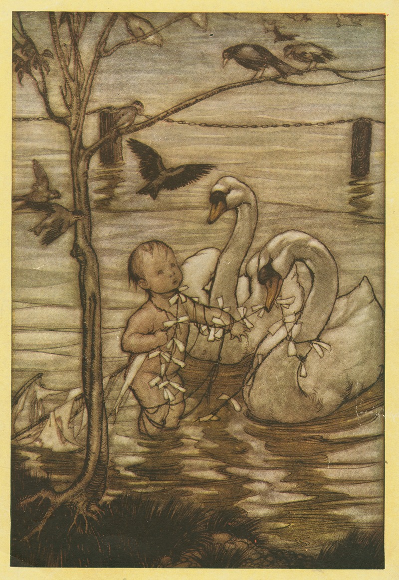 Arthur Rackham - After this the birds said that they would help him no more in his mad enterprise