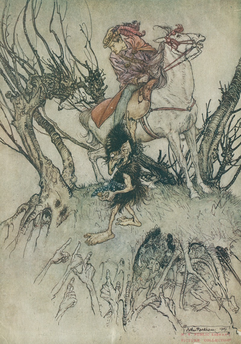 Arthur Rackham - At length they all pointed their stained fingers at me