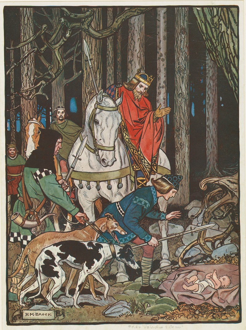 Henry Matthew Brock - Abandoned in the woods, Valentine is discovered by the king’s hunting party