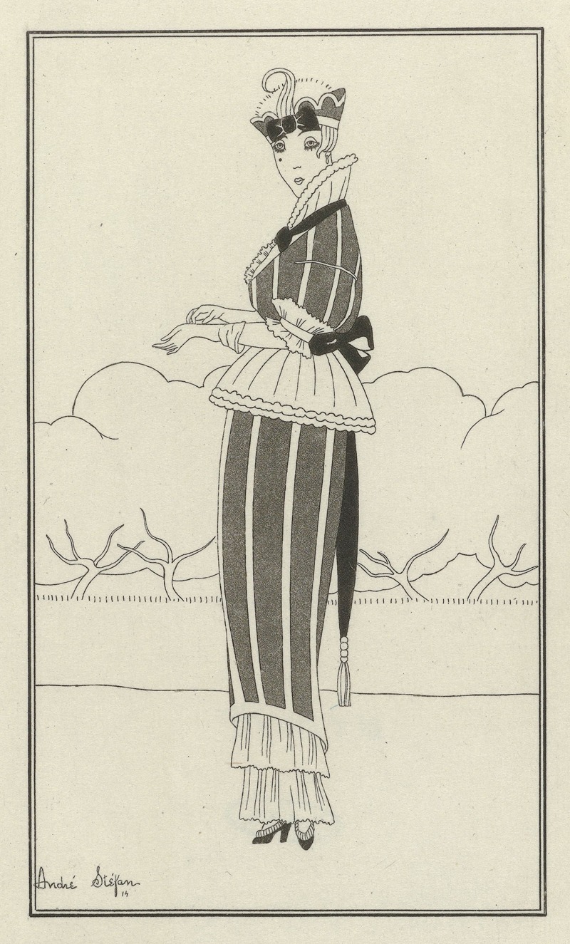 André Stéfan - Journal des Dames et des Modes, Costumes Parisiens, 1914, No. 138