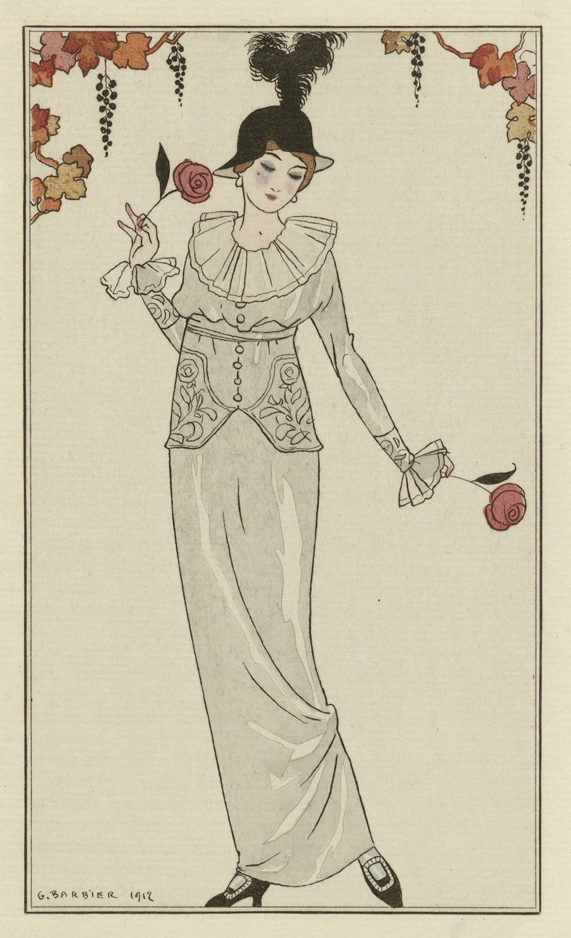 George Barbier - Journal des Dames et des Modes, 1912, Costumes Parisiens, no. 8