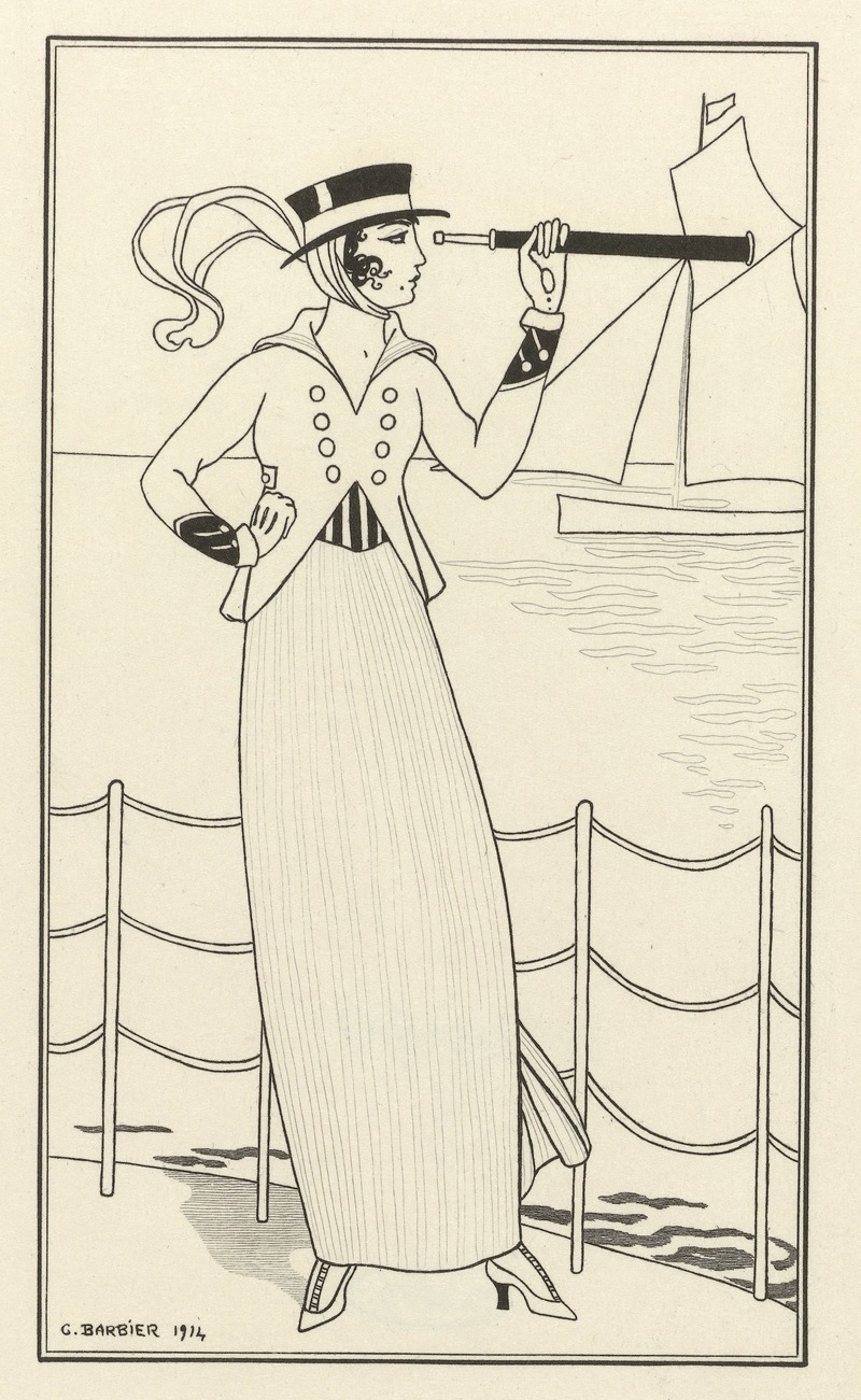 George Barbier - Journal des Dames et des Modes, Costumes Parisiens, 1914, No. 164