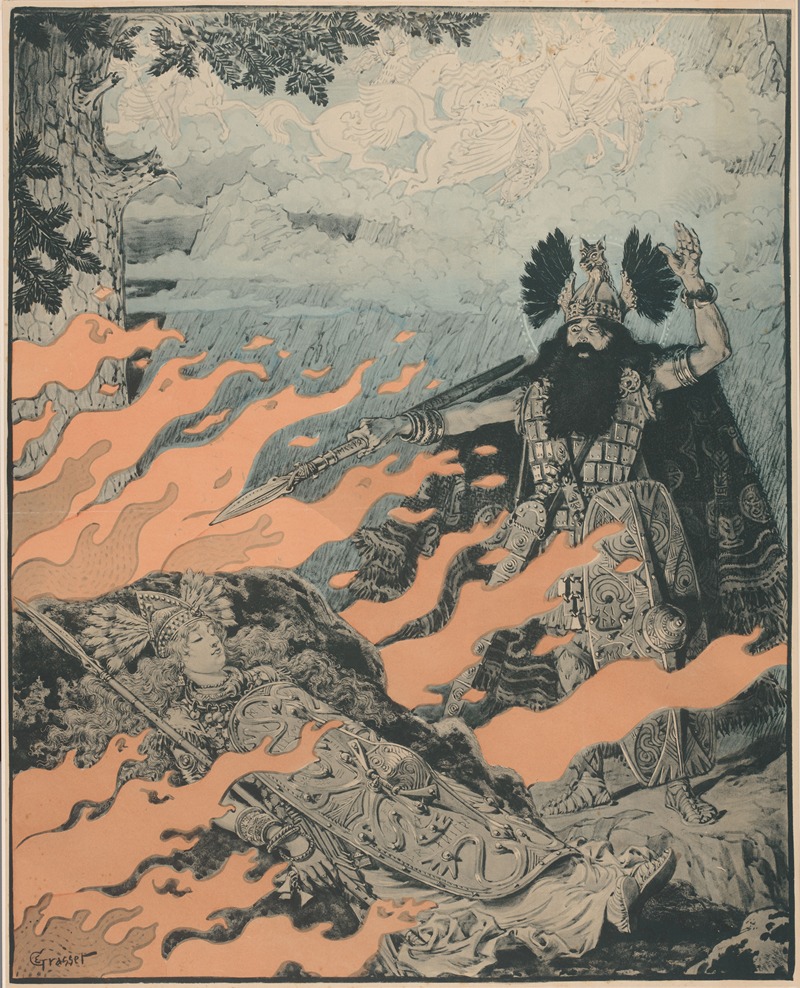 Eugène Grasset - Affiche voor Die Walküre van Richard Wagner