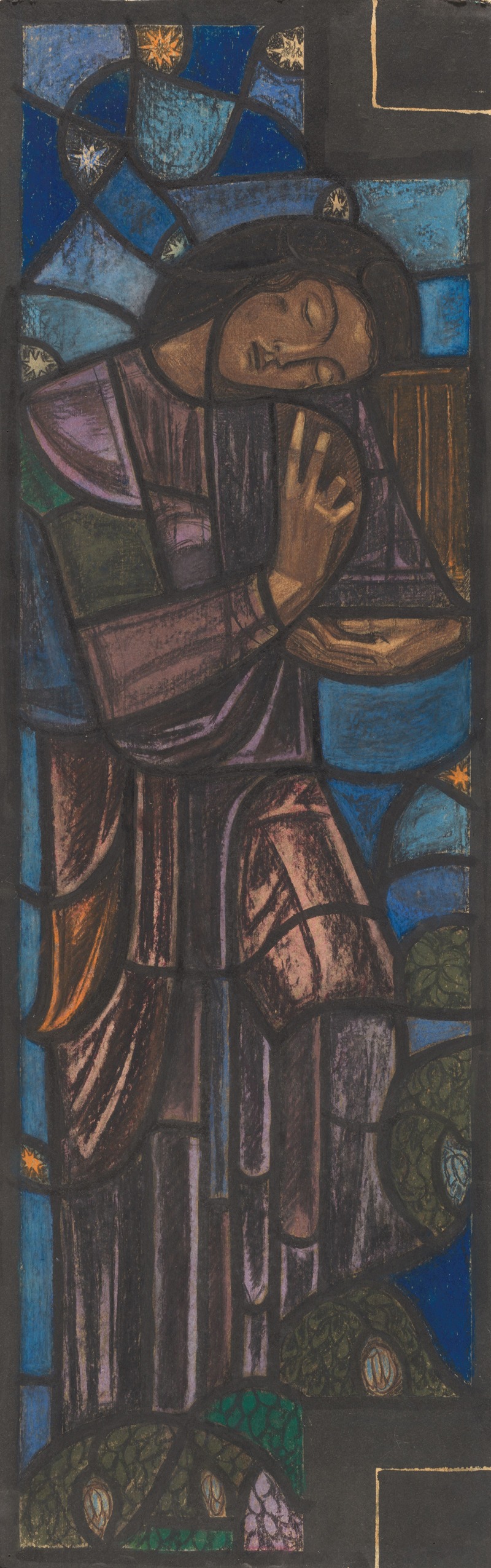 Richard Nicolaüs Roland Holst - Ontwerp voor raam in het Nederlands Paviljoen op de tentoonstelling Arts Décoratifs te Parijs, 1925