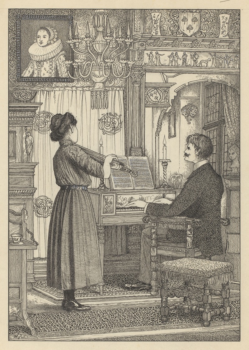 Willem Pothast - Musicerende man en vrouw
