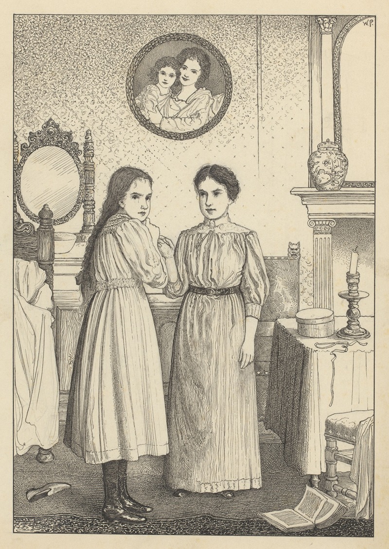 Willem Pothast - Twee jonge vrouwen in een slaapkamer
