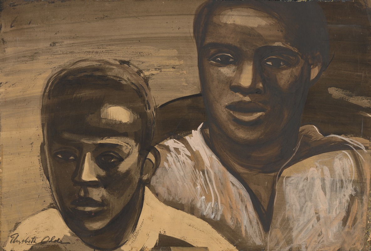 Two Boys by Elizabeth Olds - Artvee
