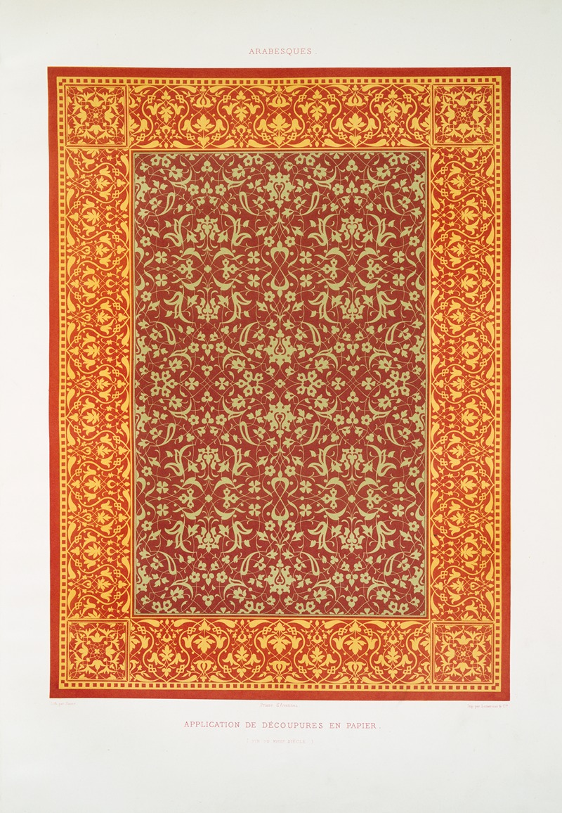 Émile Prisse d'Avennes - Arabesques; applications de découpures en papier (fin du XVIIIe. siècle)