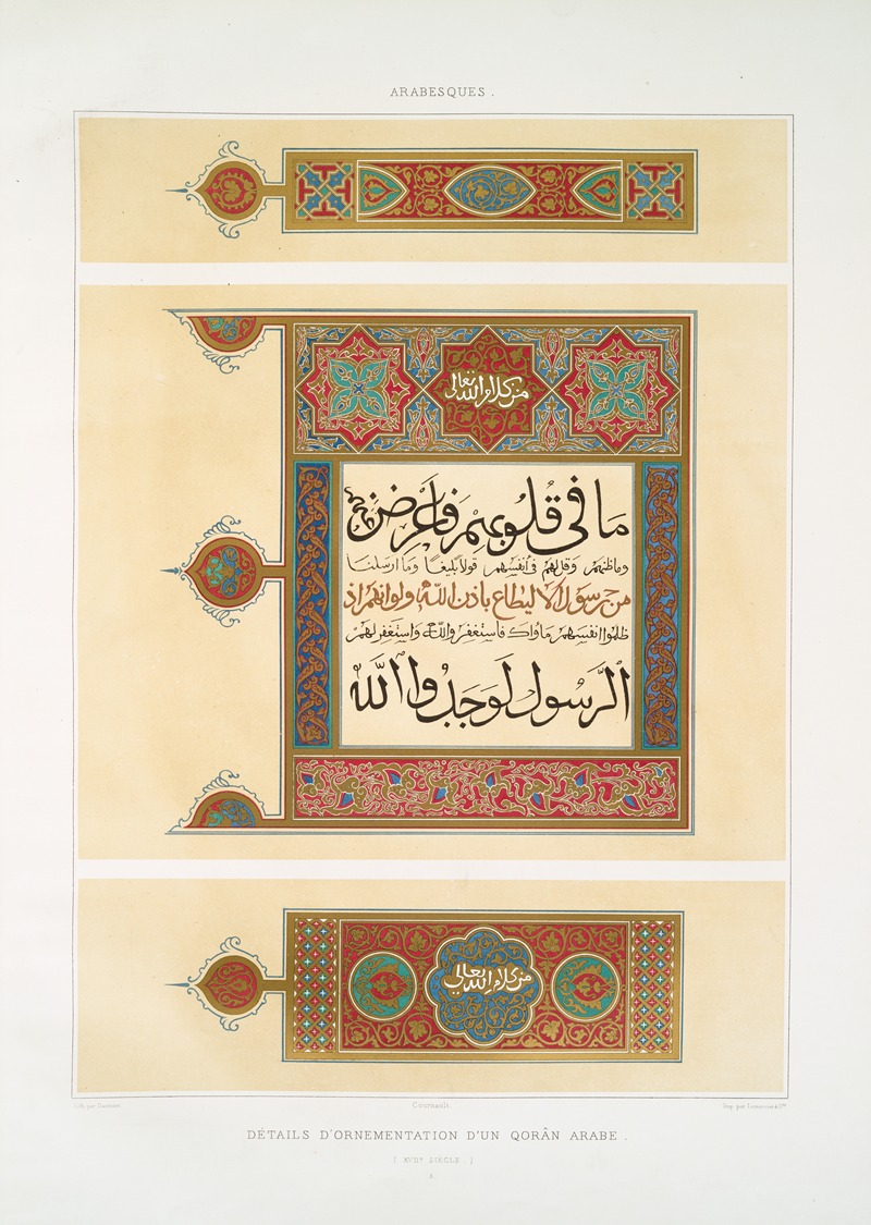 Émile Prisse d'Avennes - Arabesques; détails d’ornementation d’un Qorân arabe (XVIIe. siècle); 3