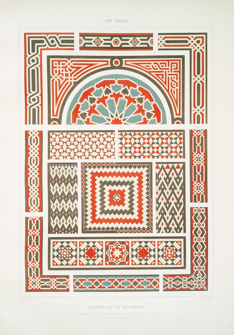 Émile Prisse d'Avennes - Assemblage de mosaïques, fragments de revêtements & de pavements divers (du XVe. au XVIIIe. siècle)