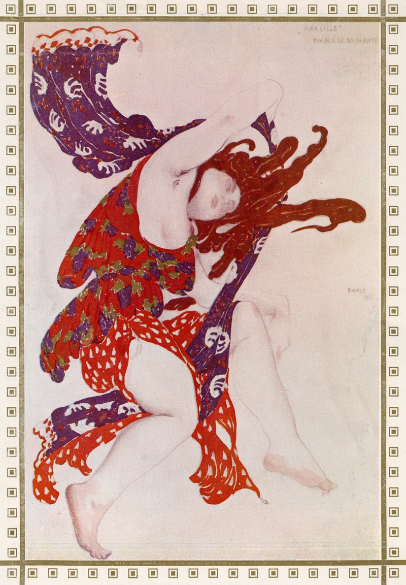 Léon Bakst - Première Bacchante de ‘Narcisse’