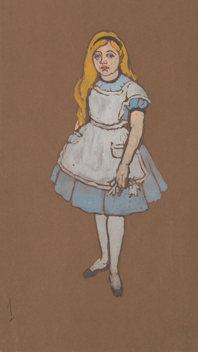 William Penhallow Henderson - Alice (costume design for Alice-in-Wonderland, 1915)