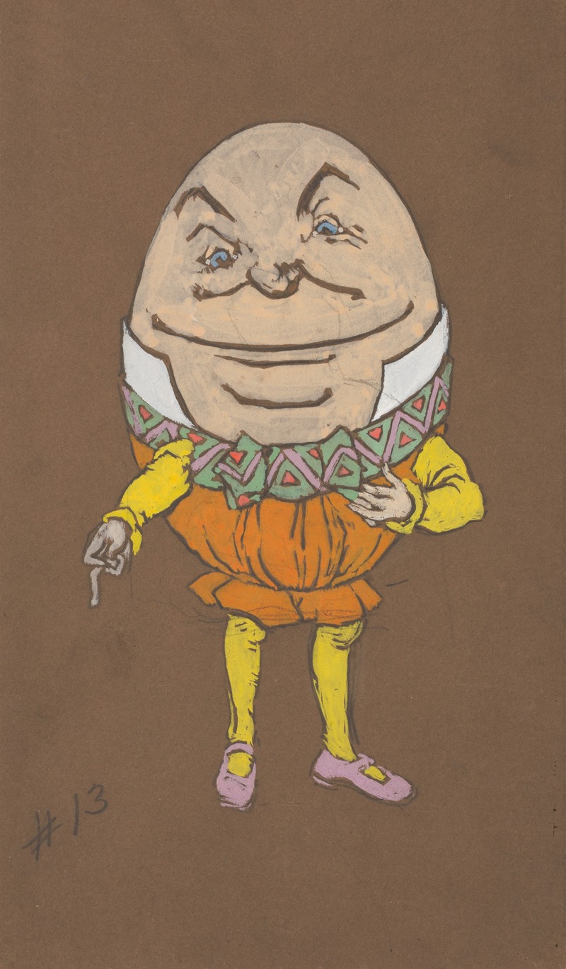 William Penhallow Henderson - Humpty Dumpty (costume design for Alice-in-Wonderland, 1915)