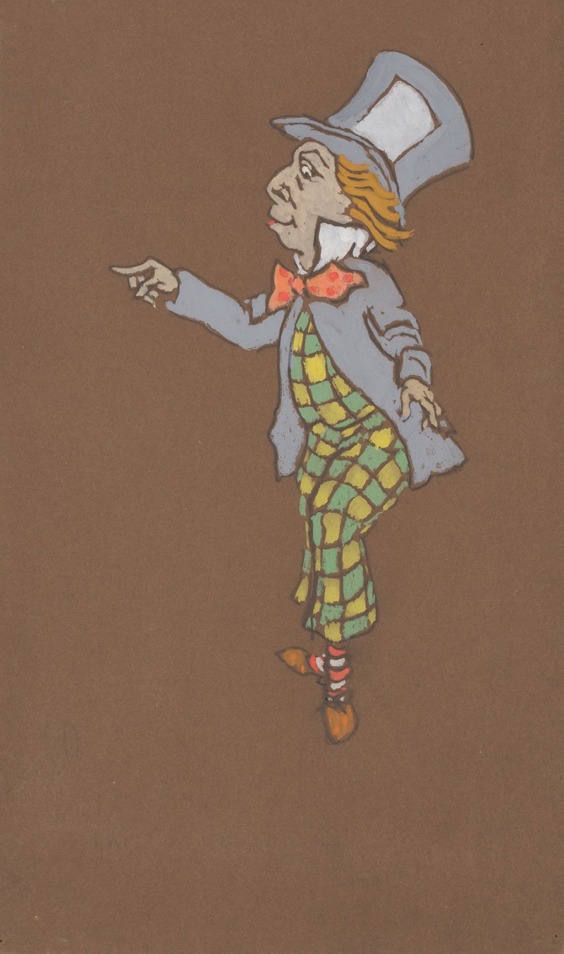William Penhallow Henderson - Mad Hatter (costume design for Alice-in-Wonderland, 1915)