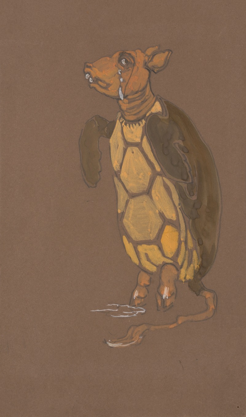 William Penhallow Henderson - Mock Turtle (costume design for Alice-in-Wonderland, 1915)