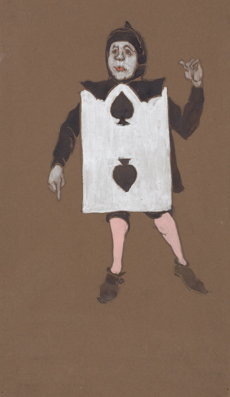 William Penhallow Henderson - Two of Spades (costume design for Alice-in-Wonderland, 1915)