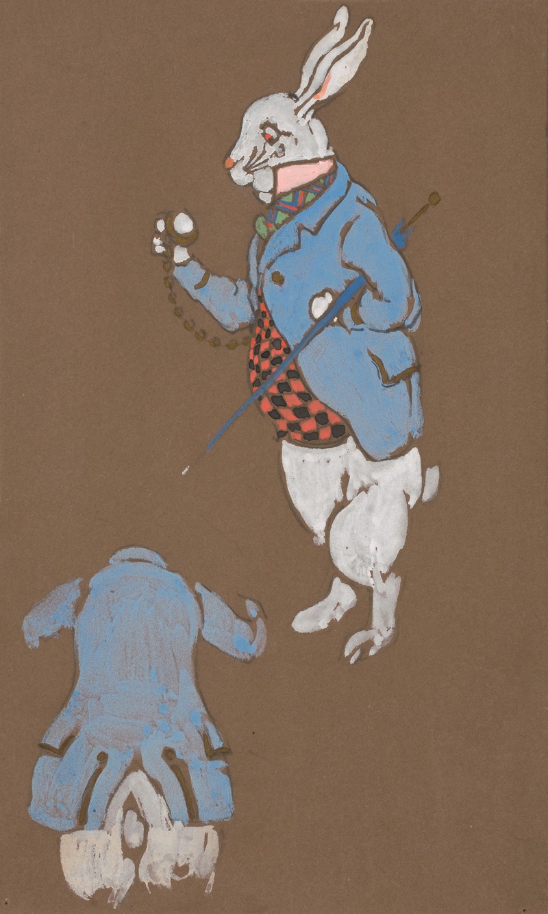 William Penhallow Henderson - White Rabbit (costume design for Alice-in-Wonderland, 1915)