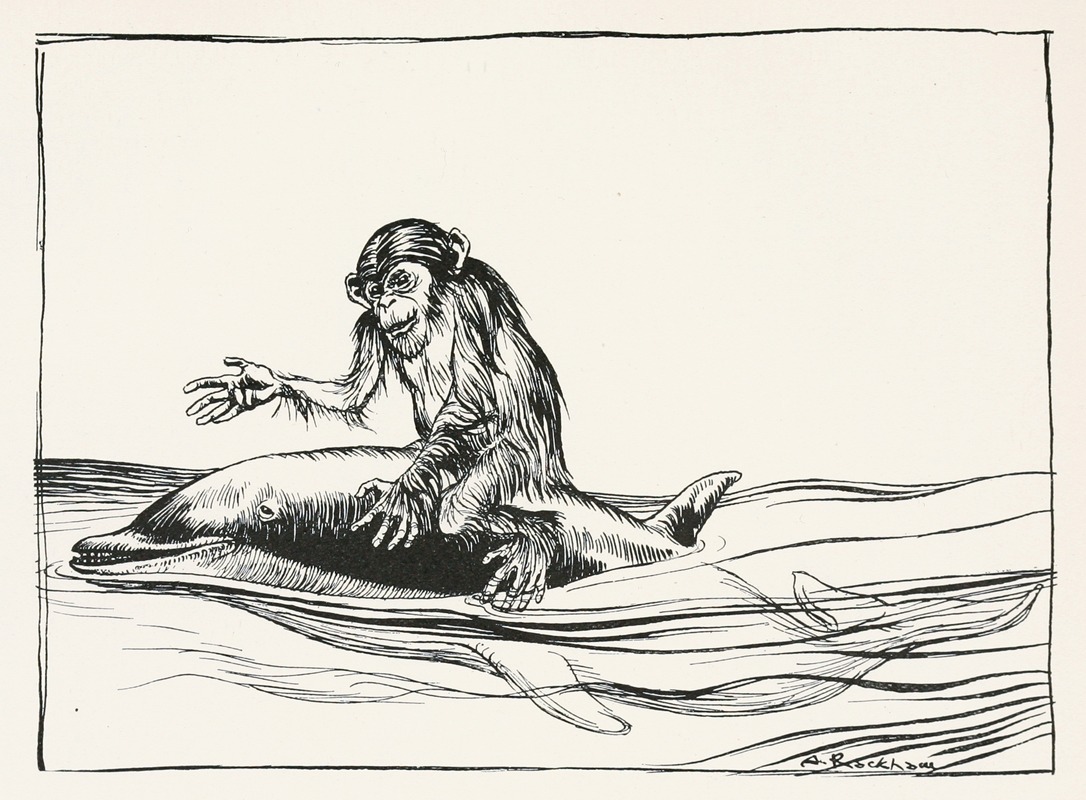 Arthur Rackham - The Monkey and the Dolphin