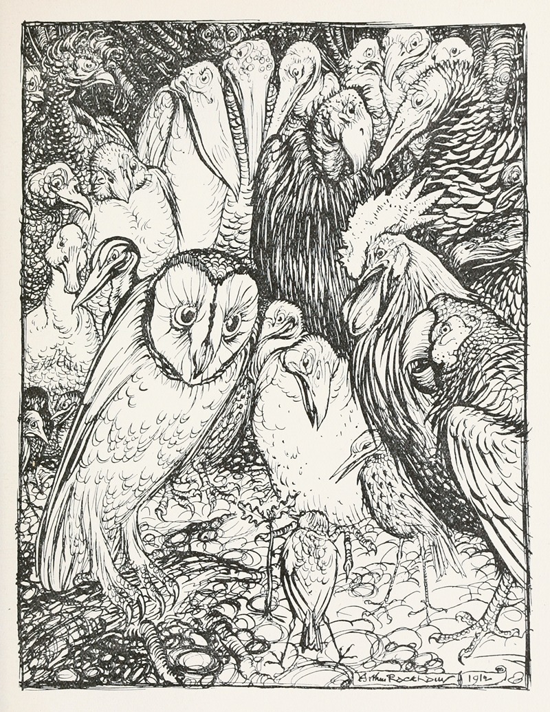 Arthur Rackham - The Owl and the Birds
