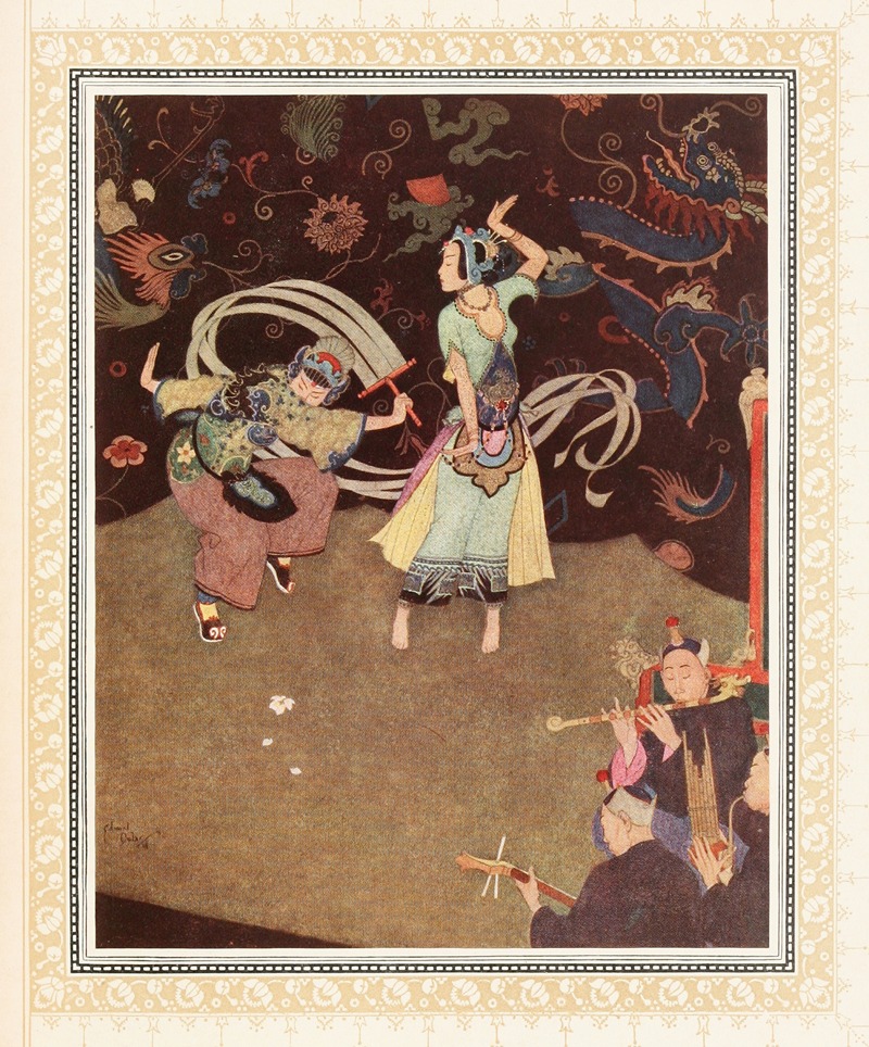 Edmund Dulac - The Nuptial Dance of Aladdin and the Lady Bedr-el-Budur