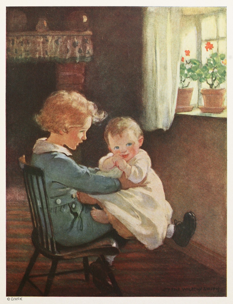 Jessie Willcox Smith - So Diamond sat down again and took the baby in his lap