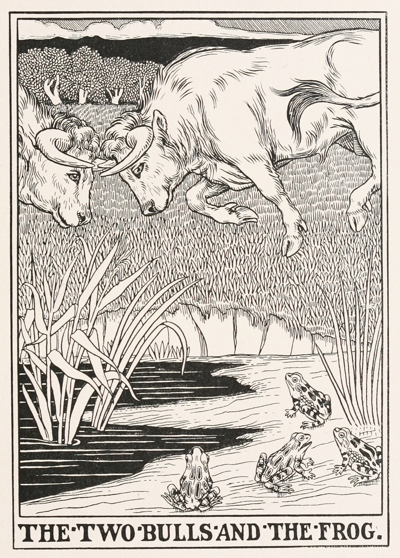 Percy J. Billinghurst - The Two Bulls and the Frog