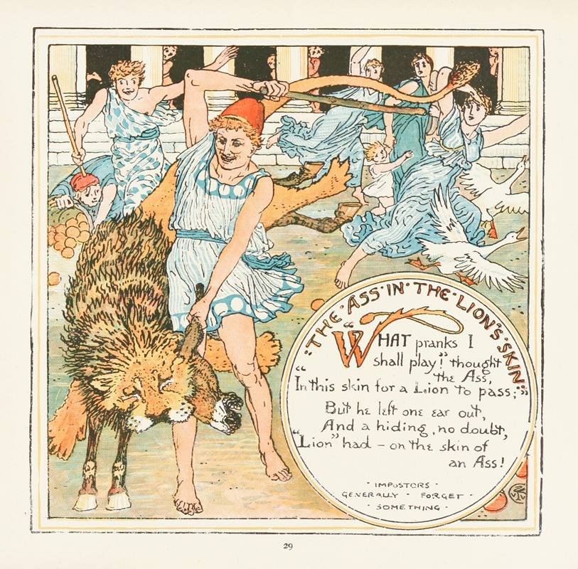 Walter Crane - The Ass in the Lion’s Skin