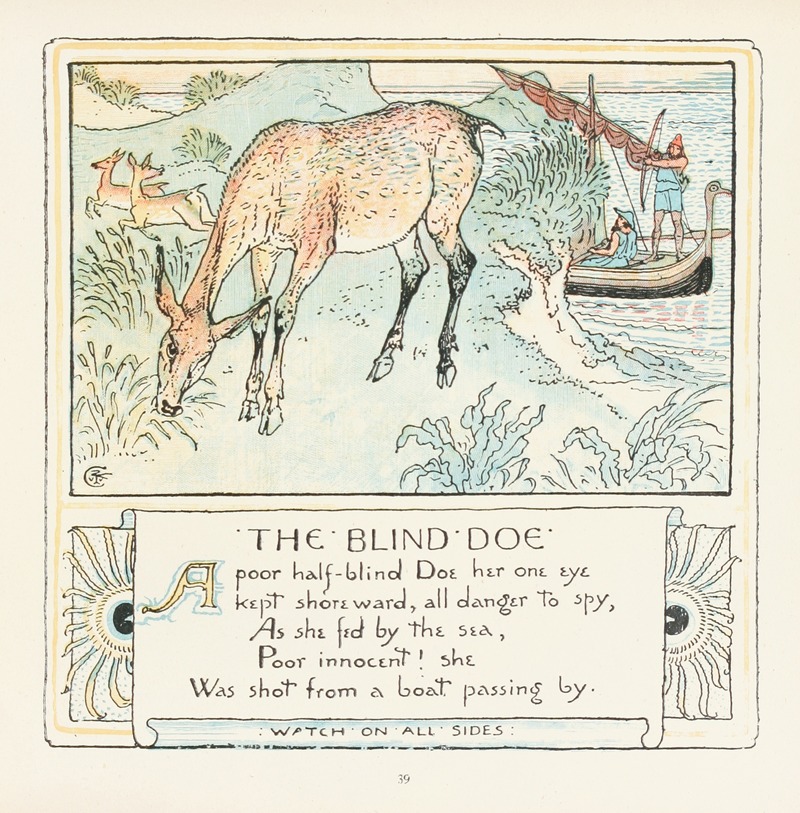 Walter Crane - The Blind Doe