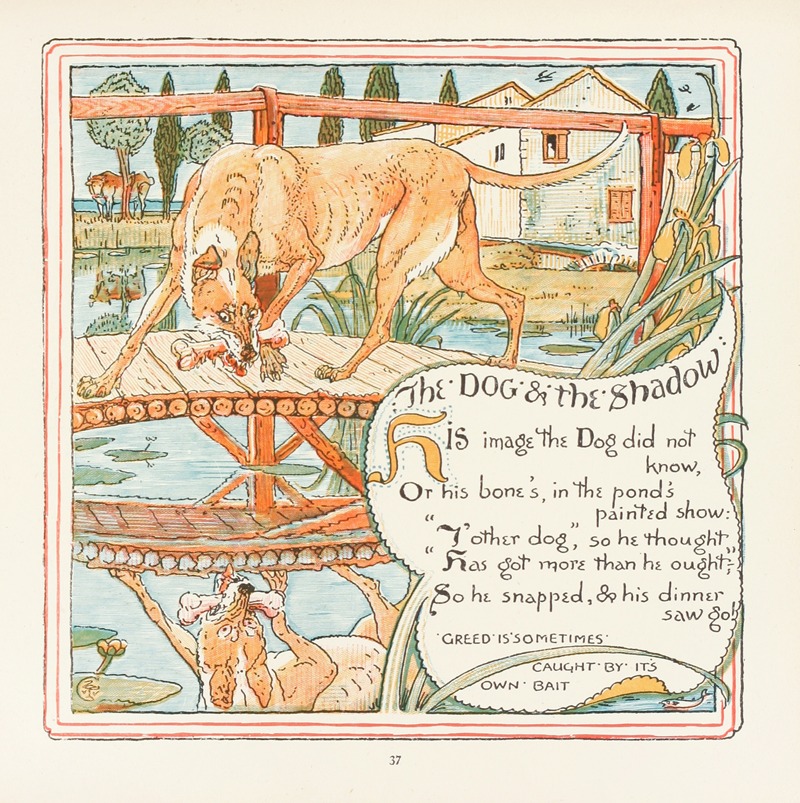 Walter Crane - The Dog and the Shadow