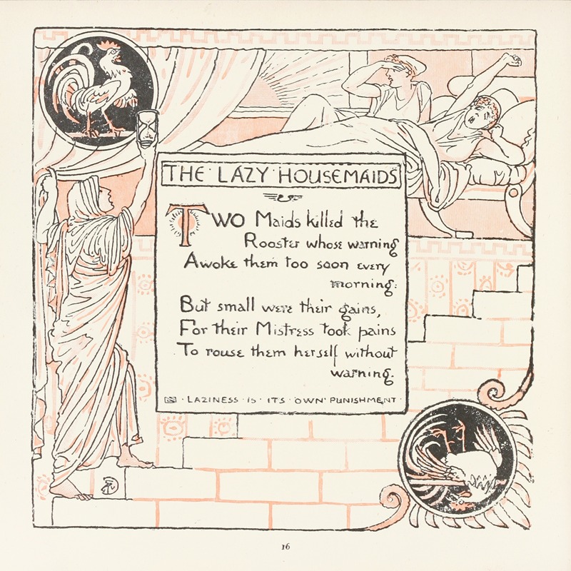 Walter Crane - The Lazy Housemaids