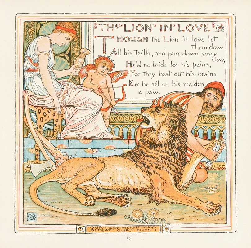 Walter Crane - The Lion in love