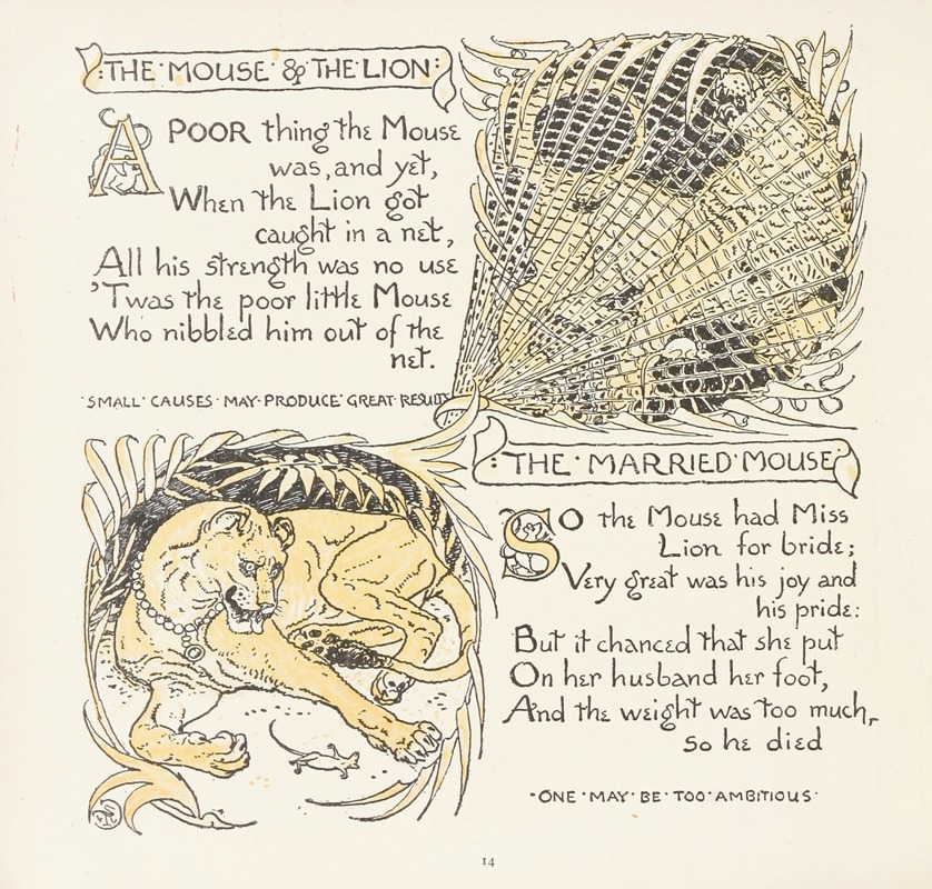 Walter Crane - The Mouse and the Lion, The Married Mouse